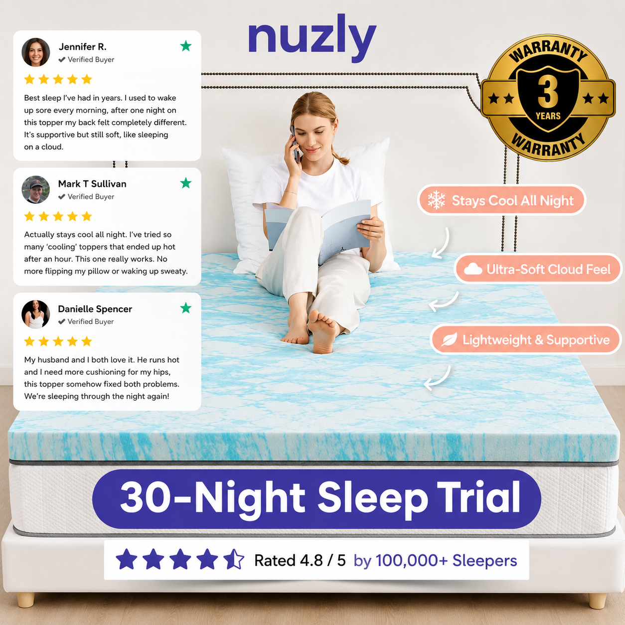 Marshmallow Cloud Mattress Topper