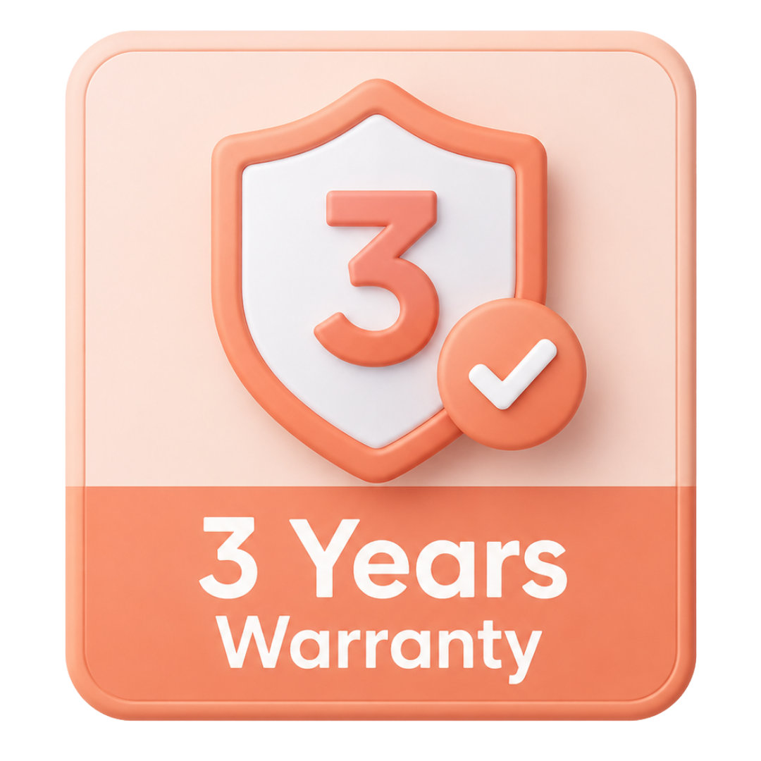 3-Years Warranty